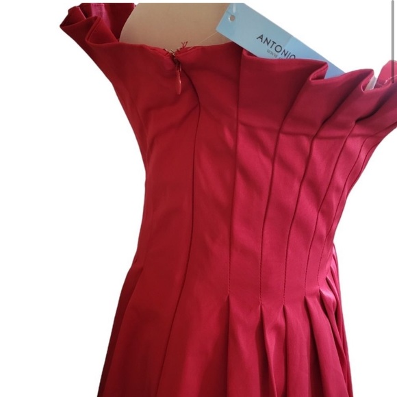 Antonio Melani Red Cocktail Dress size 8 - Picture 4 of 10